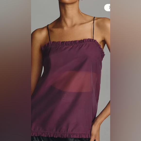 NWT Maeve layered ruffle trim organza cami size s - Picture 1 of 6